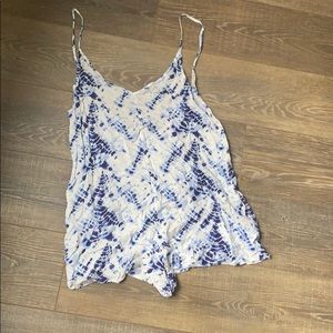 Victoria’s Secret blue tie die shorts romper